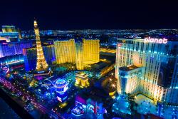 Cityscape at night, Las Vegas, Nevada, USA