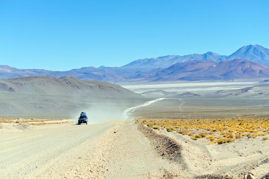 Driving across the Atacama Desert, Bolivia