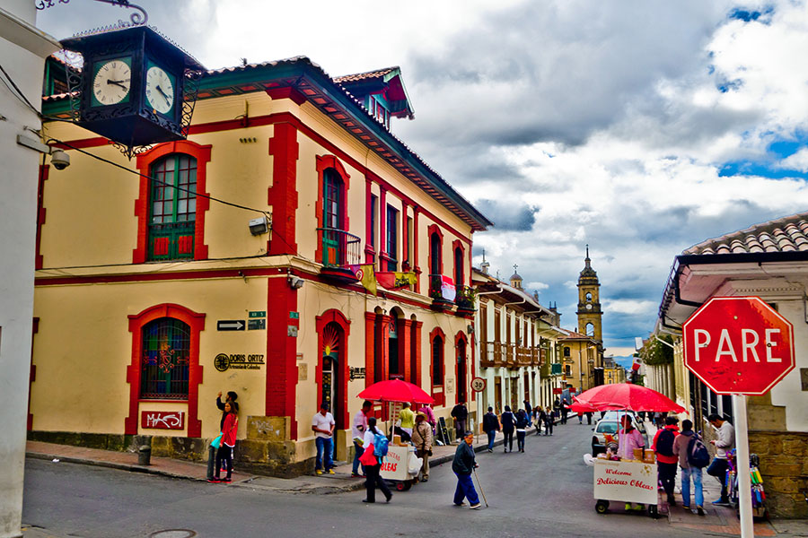 Wander the colourful streets of La Candelaria - Bogota's old town