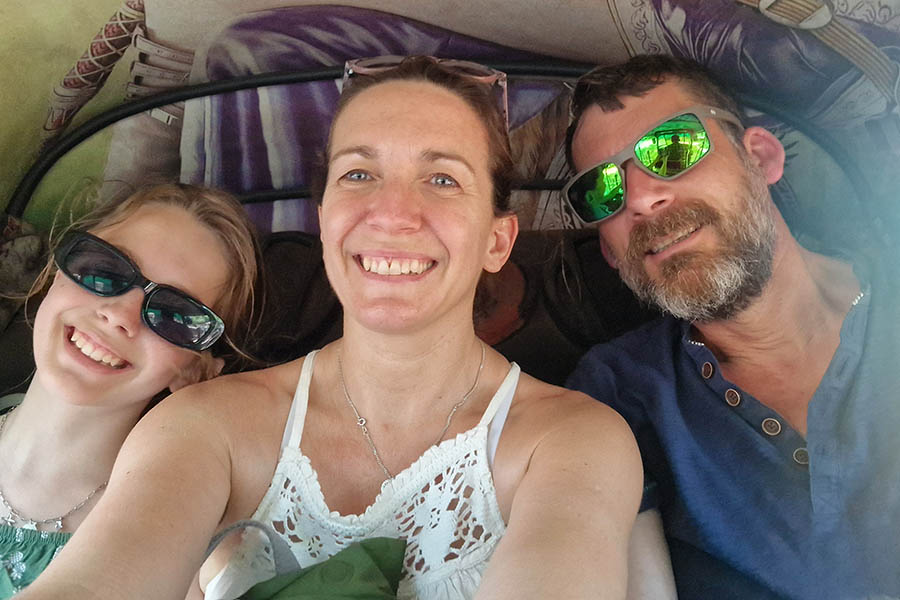 Andrea on a family tuk-tuk ride in Sri Lanka | Travel Nation Andrea on a family tuk-tuk ride in Sri Lanka | Travel Nation