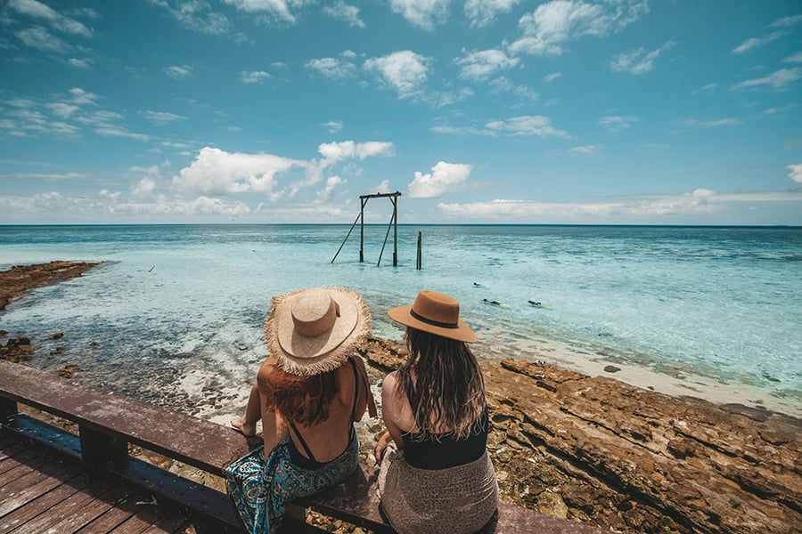 Admire the turquoise water surrounding Heron Island | Photo credit: Tourism and Events Queensland Admire the turquoise water surrounding Heron Island | Photo credit: Tourism and Events Queensland