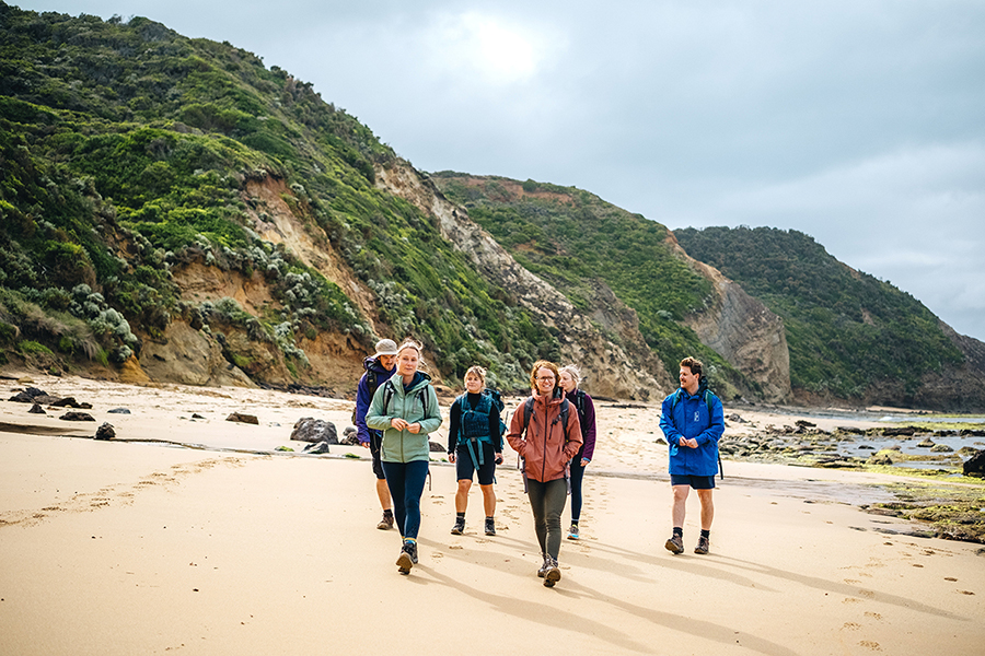 Hike along golden beaches on the Twelve Apostles Signature Walk | Photo credit: Great Walks of Australia Hike along golden beaches on the Twelve Apostles Signature Walk | Photo credit: Great Walks of Australia