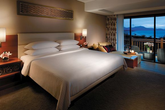 A room at Shangri-La's Rasa Ria Resort