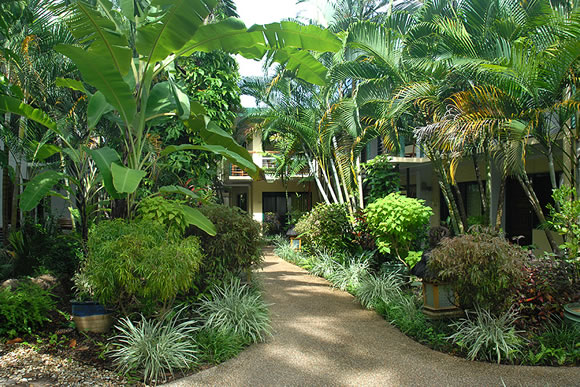 The gardens at Bay Village Tropical Retreat 