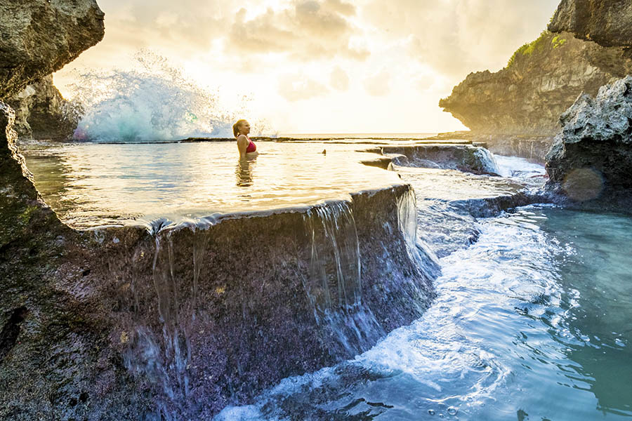Soak in the infinity rock pools at Swell Lodge | Photo credit: Chris Bray for Swell Lodge