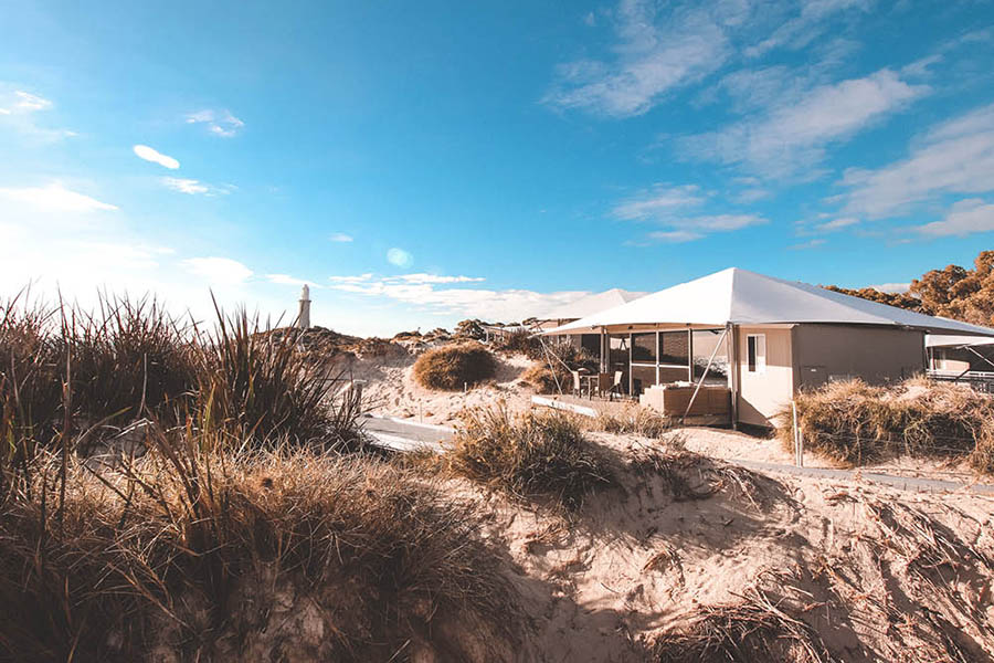 Go glamping at Discovery Rottnest | Photo credit: Discovery Rottnest