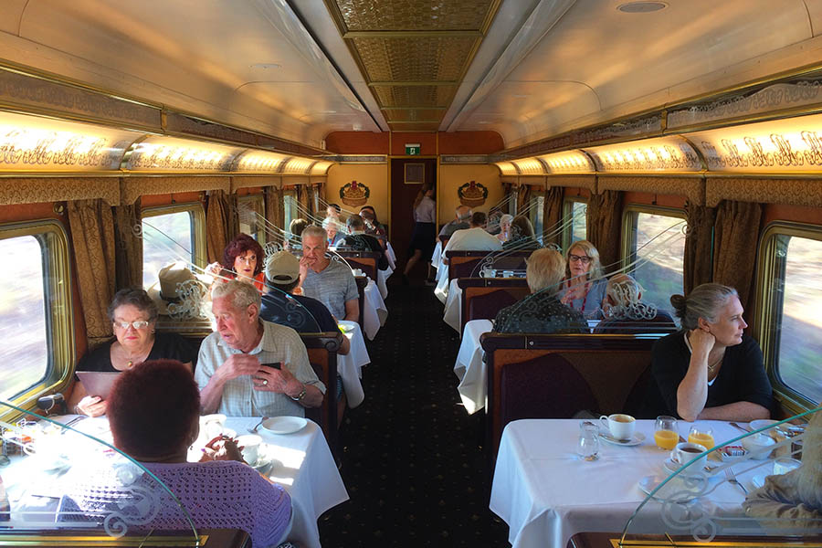 The sociable dining carriages on The Ghan | Travel Nation