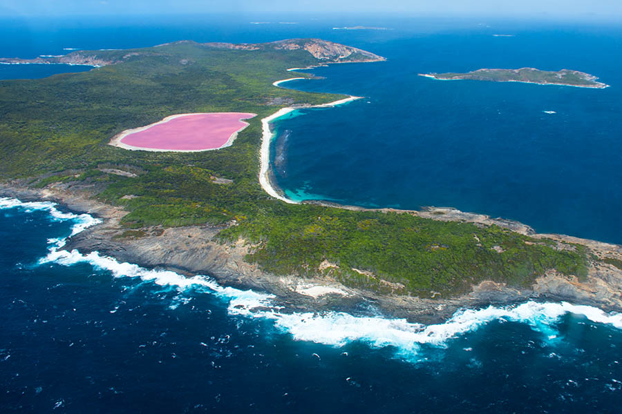 Visit bright pink Lake Hillier in Australia | Travel Nation