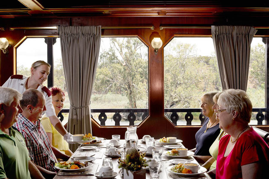Dine like royalty aboard the MS Murray Princess | Photo credit: Captain Cook Cruises
