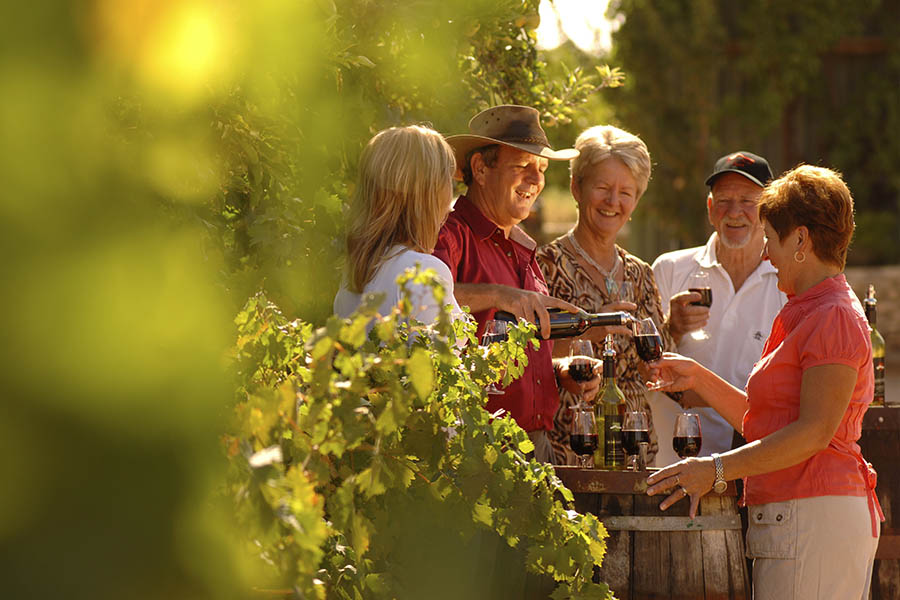 Stop off for a spot of wine-tasting on the Murray River | Photo credit: Captain Cook Cruises