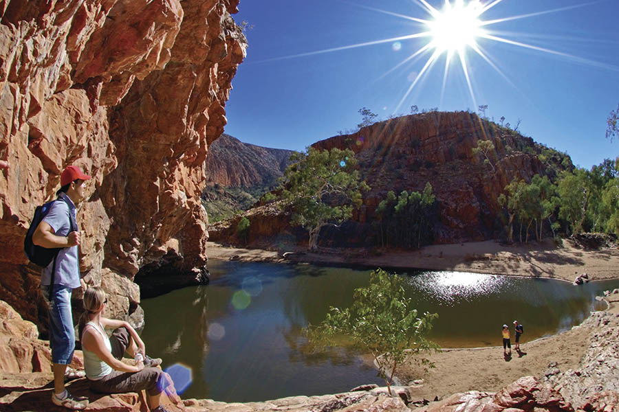 Cool off in water holes at Ormiston Gorge | Photo credit: Tourism Australia/Tourism NT