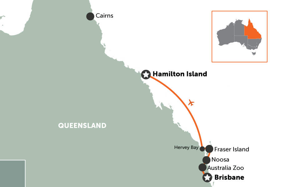 Queensland family holiday | map