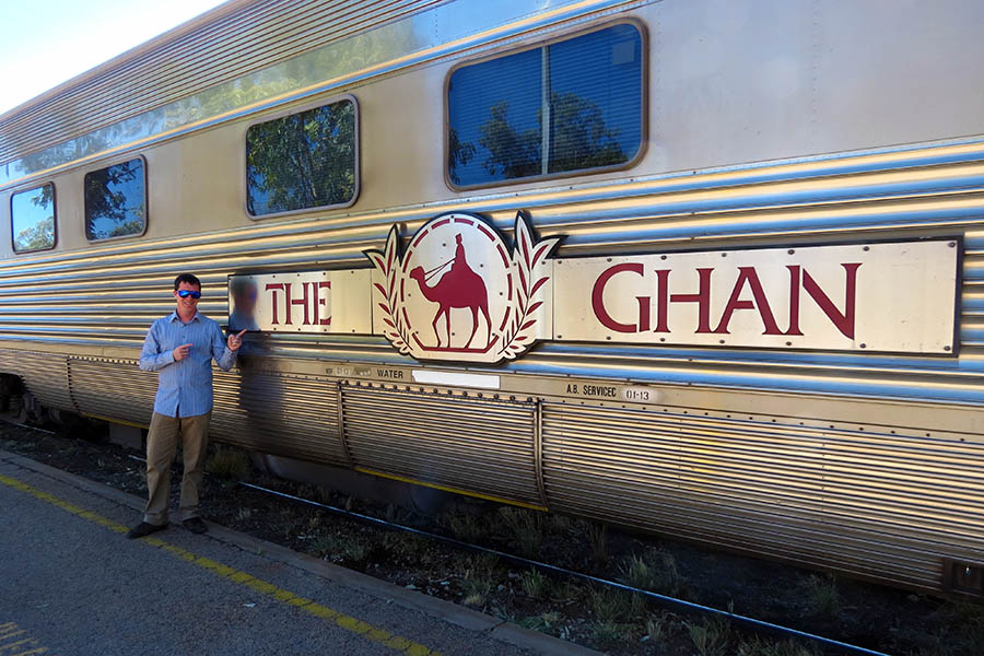 The Ghan route runs between Darwin in the North and Adelaide in the South