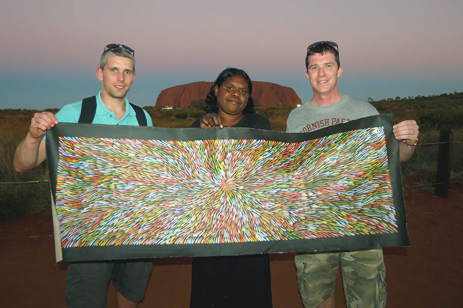 The day’s touring finished on a spectacular note at Uluru The day’s touring finished on a spectacular note at Uluru