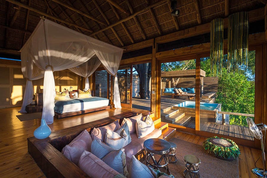 Sleep in the beautiful Vumbura Plains Game Lodge | Photo credit: Sense of Africa