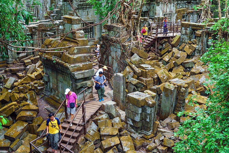 The ruins of Beng Mealea is completely overgrown 