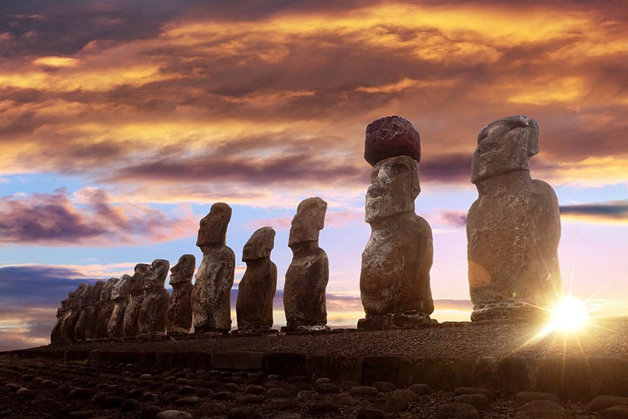 Watch the sunset over the Moai statues of Easter Island | Travel Nation