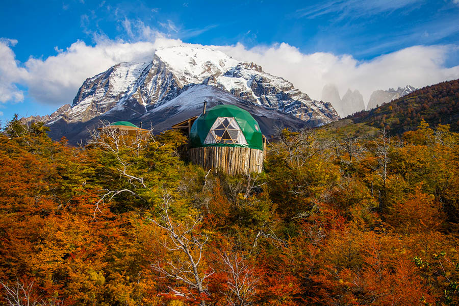 Sleep in a domed suite at EcoCamp Patagonia | Photo credit: Ecocamp Patagonia Sleep in a domed suite at EcoCamp Patagonia | Photo credit: Ecocamp Patagonia