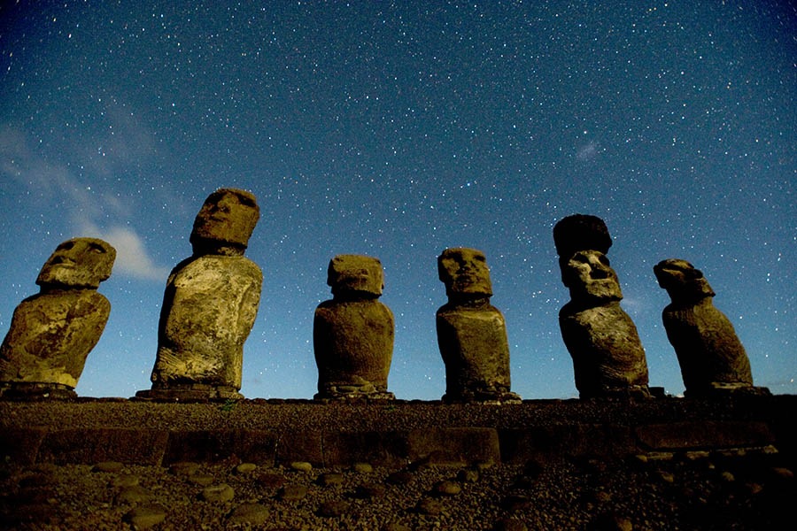 See the Milky Way over the Moai statues on Easter Island | Photo credit: Explora Hotels