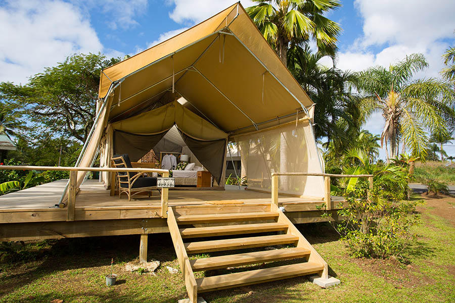 Luxury tents at Ikurangi Eco Resort, Rarotonga | Travel Nation