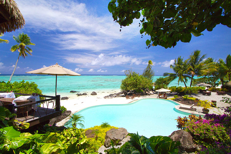 Pool view at Pacific Resort, Aitutaki, Cook Islands | Travel Nation