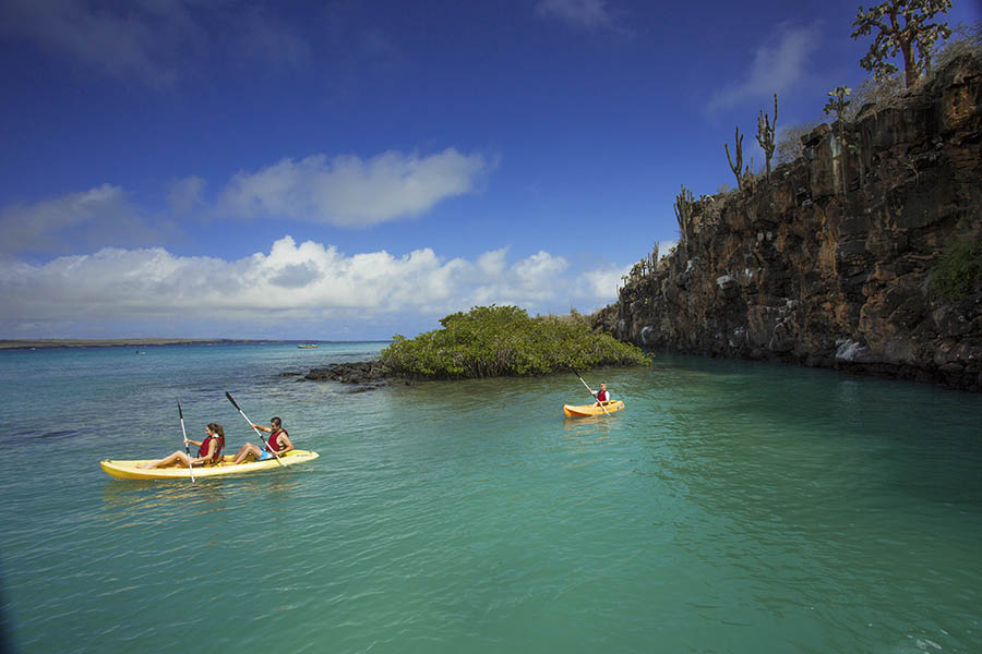 Go kayaking through the Galapagos Islands | Photo credit: Finch Bay Hotel