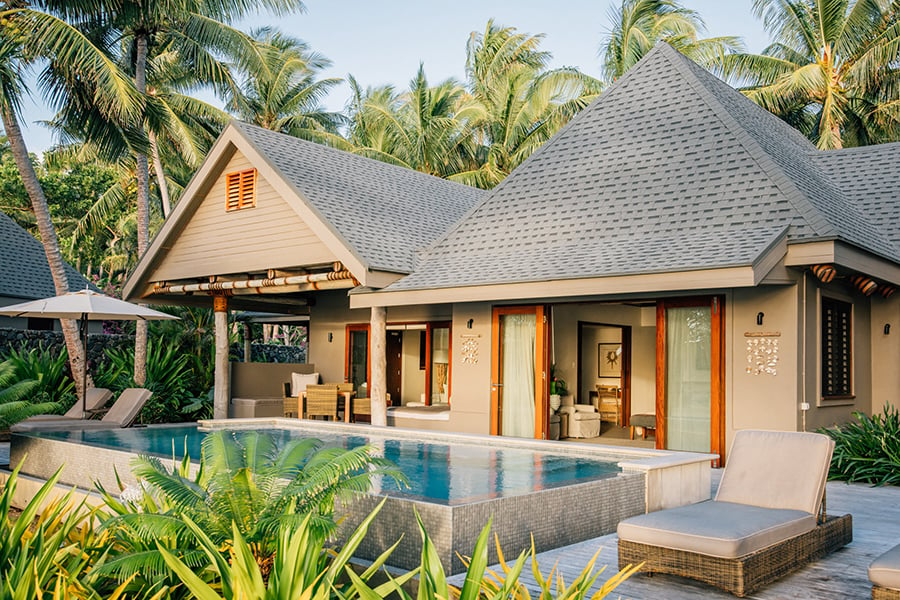 Relax at your luxury villa at Kokomo Resort | Photo credit: Jack Johns Kokomo Resort