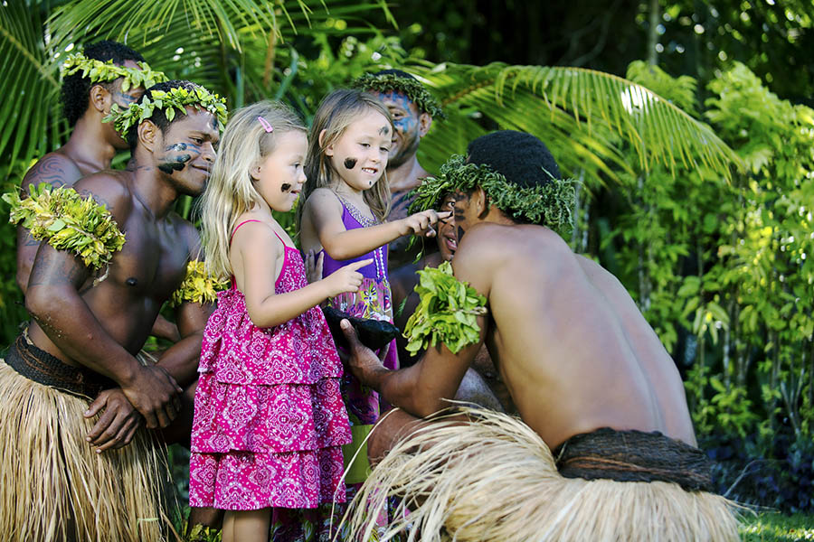 Fijian warriors talking to children | Fiji Fijian warriors talking to children | Fiji