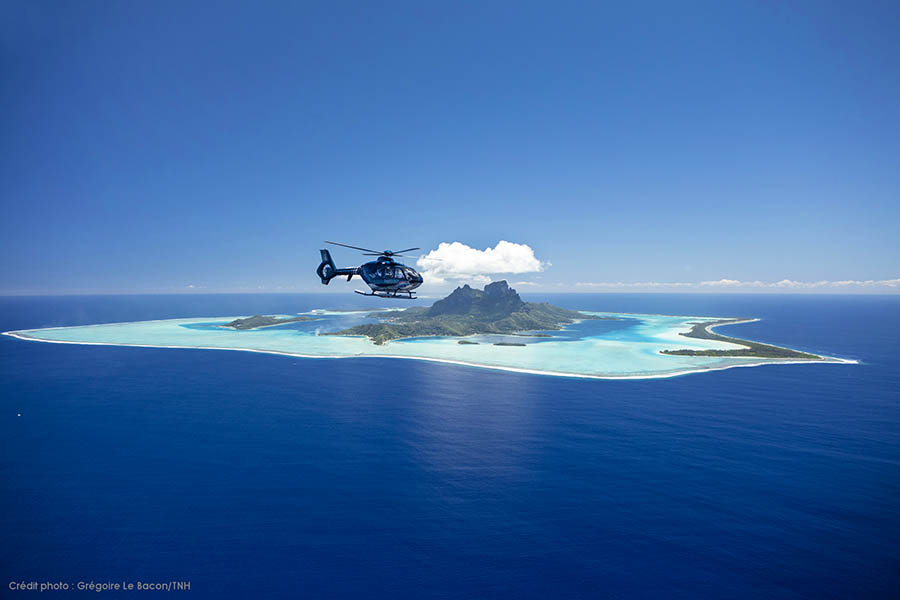 Take a helicopter tour from Bora Bora | Photo credit: Gregoire Le Bacon for Tahiti Tourisme