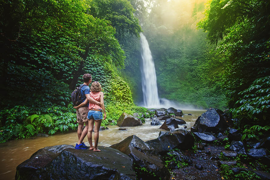 Hike to hidden waterfalls on a tropical honeymoon | Travel Nation