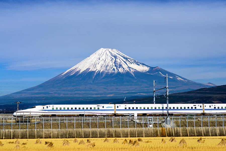 Speed across Japan on the famous bullet train Speed across Japan on the famous bullet train