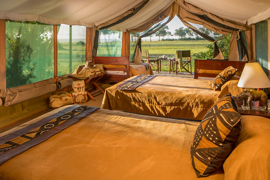 Stay in beautiful rustic safari tents at Governors' Camp | Photo credit: Governors' Camp Collection