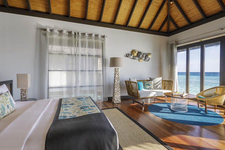 Enjoy the spectacular views from your bed! | photo credit: Velassuru Maldives