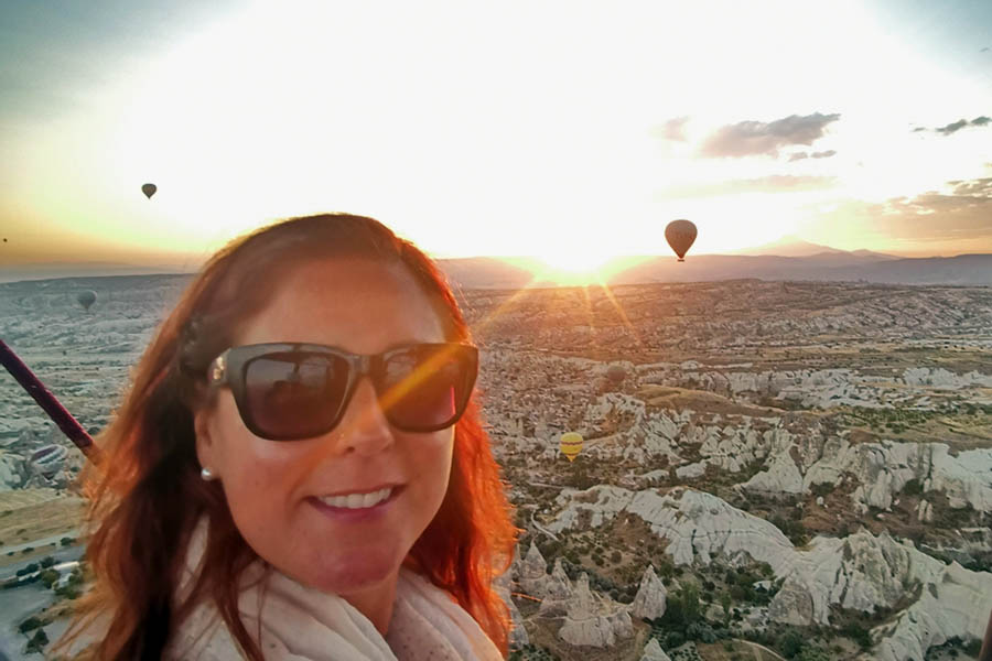 Natalie hot air ballooning over Cappadocia, Turkey | Travel Nation