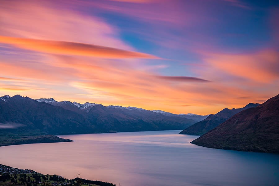 The views over Queenstown at sunrise | Travel Nation