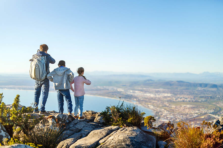 Take the cable car up to Table Mountain for views over the endless ocean