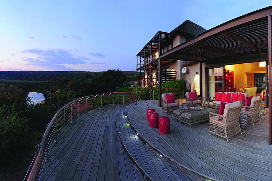 Shamwari is surrounded by rich vegetation with views over the bush
