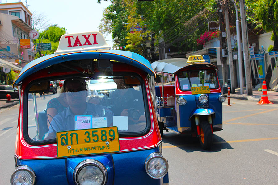 Tuk-tuks on the road in Bangkok | Travel Nation