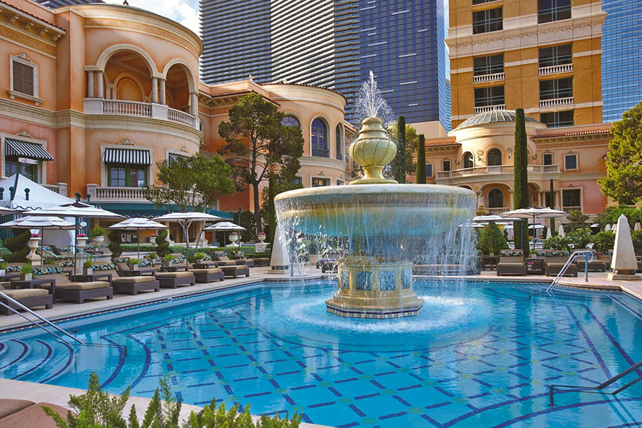 Spend lazy days around the Bellagio pools | Credit: MGM Resorts