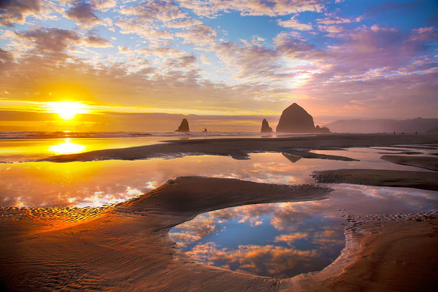 Cannon Beach at sunset