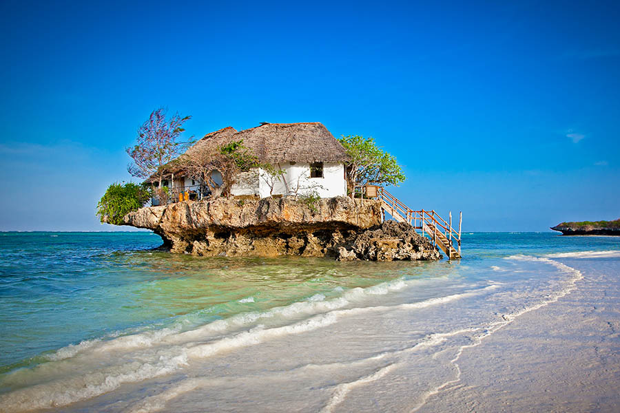 Dine at 'The Rock' on Pingwe Beach in Zanzibar | Travel Nation