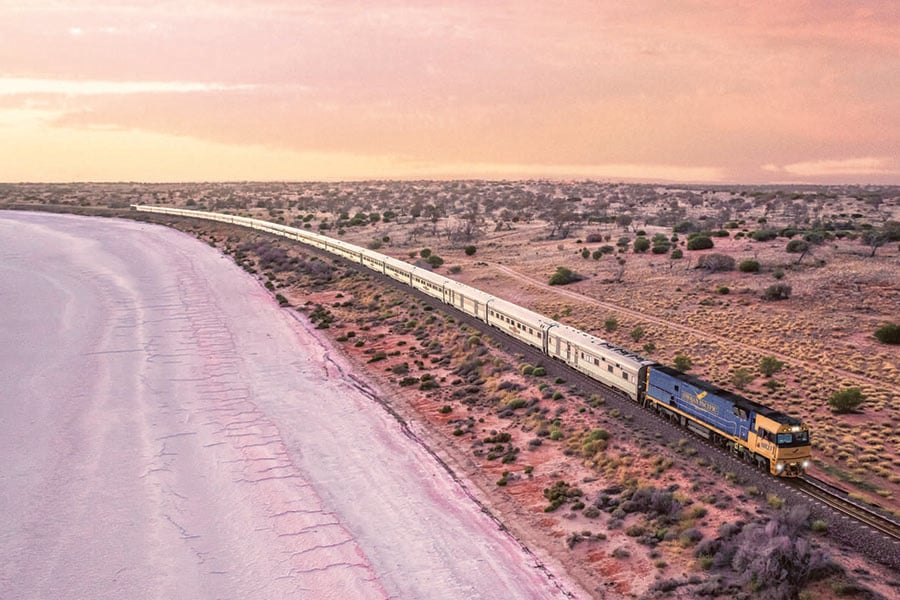 Ride across the Nullarbor Plain on the Indian Pacific train | Photo credit: Journey Beyond Ride across the Nullarbor Plain on the Indian Pacific train | Photo credit: Journey Beyond