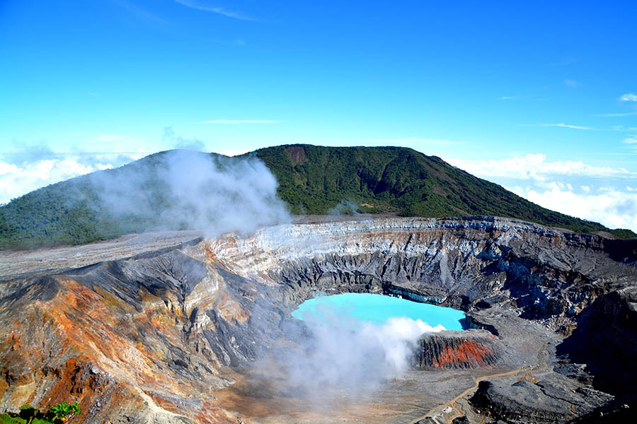 See the blue sulphuric pools at Poas Volcano | Travel Nation