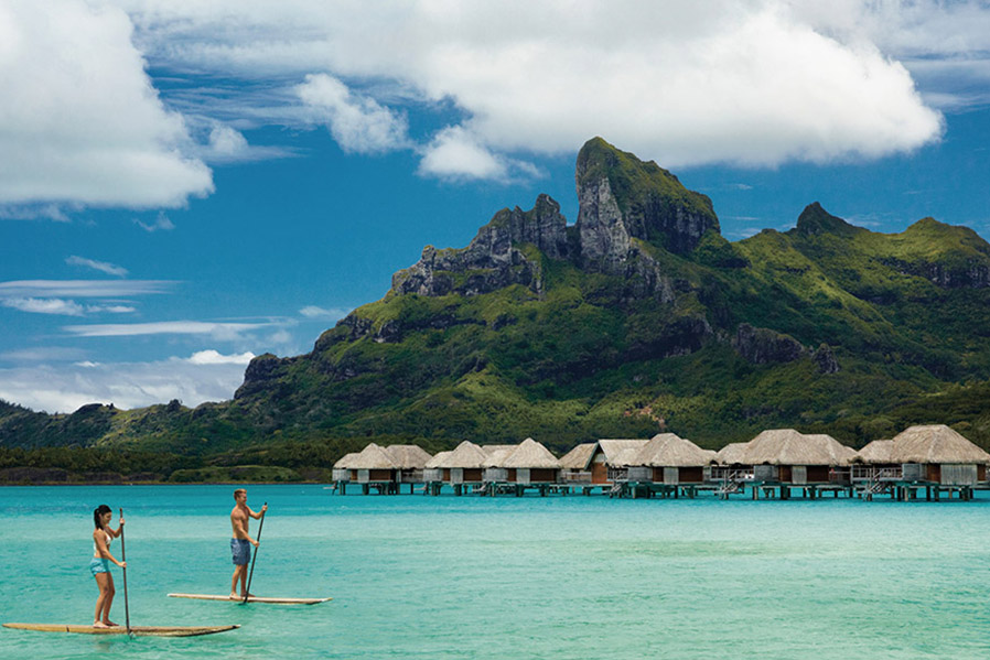 Soak up the views of Mount Otemanu from the Four Seasons Bora Bora | Photo credit: Four Seasons Soak up the views of Mount Otemanu from the Four Seasons Bora Bora | Photo credit: Four Seasons