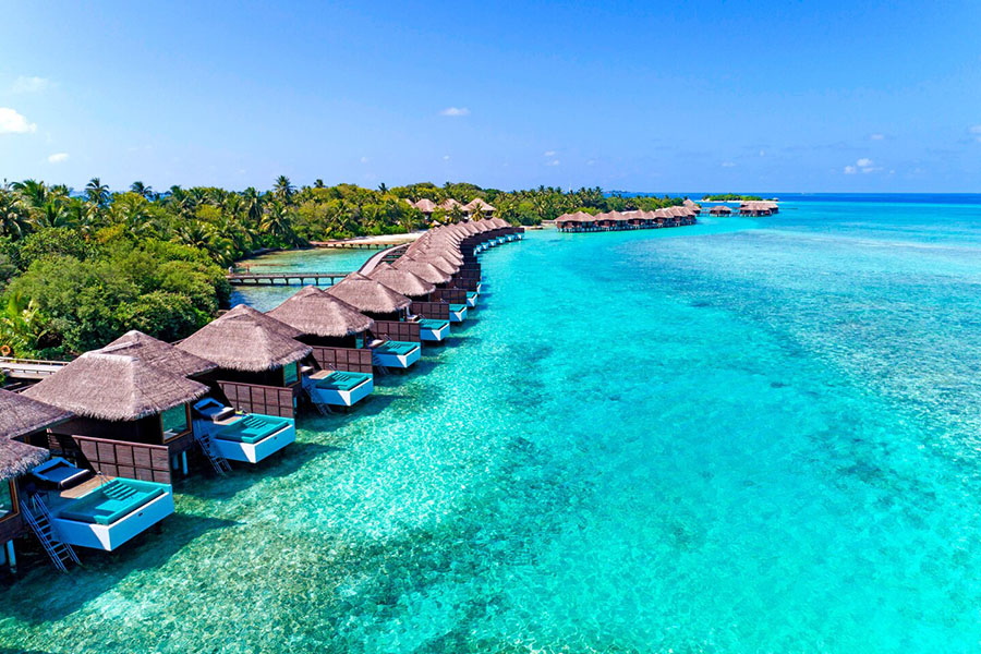 Enjoy the  views from your overwater bungalow | Photo credit: Sheraton Maldives Full Moon Resort & Spa 