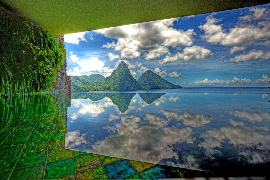 Relax in your private infinity pool at Jade Mountain Resort in Saint Lucia | Photo credit: Jade Mountain Resort