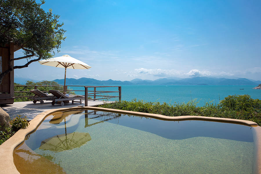 Enjoy ocean views from your private pool | Photo credit: Six Senses