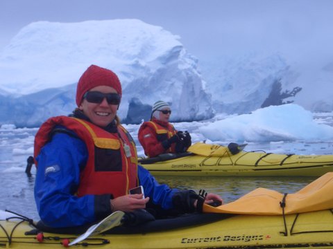 Exploring further afield from the ice-breaking ship - kayaking in Antarctica