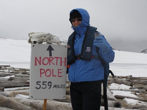 Just a few more miles to the North Pole!