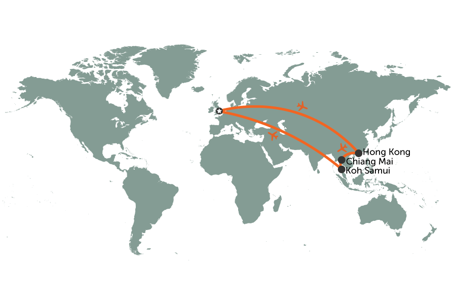 Hong Kong, Chiang Mai & Koh Samui Holiday | Map | Travel Nation
